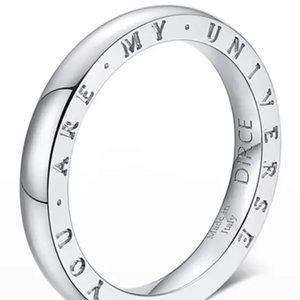 $2500 / ITALY / Alberto Milani Dirce "You Are My Universe" 18k Gold band Ring